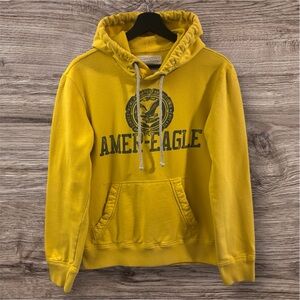 Nostalgic American Eagle Yellow Hoodie